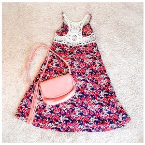 💕Floral braided spaghetti dress boho style💕